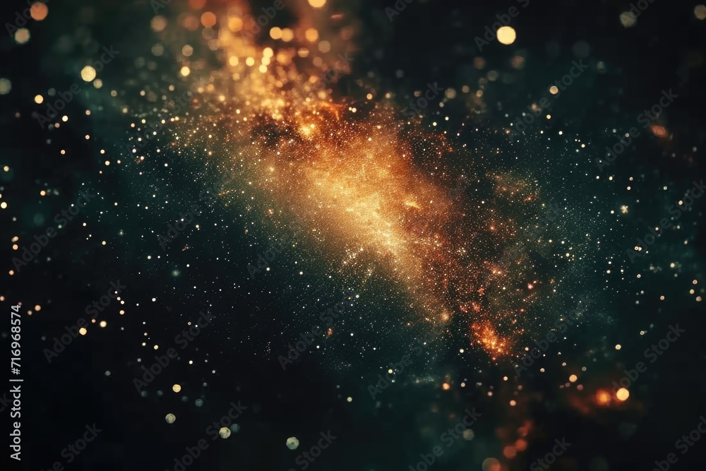 Poster An image of a galaxy in the dark. Suitable for astronomy enthusiasts and space-related projects