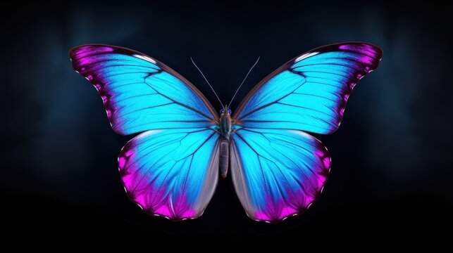 Very beautiful butterfly in flight. Generate AI image