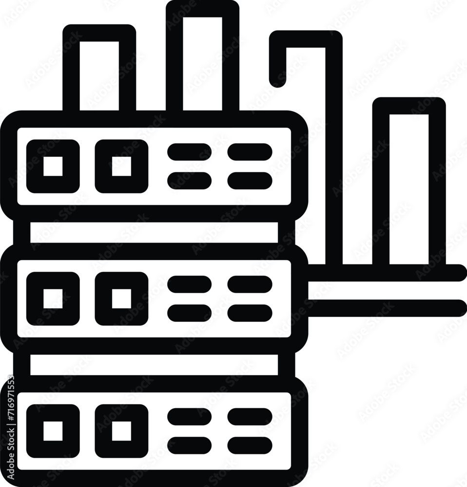 Poster data server icon outline vector. entry passcode. access key attack