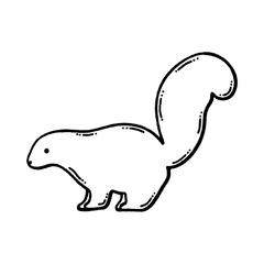 Fototapeta premium svg animal forest doodle element set 1