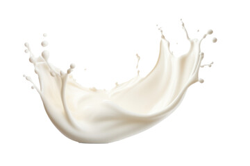 Milk Splash Isolated on Transparent