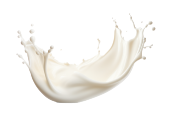 Milk Splash Isolated on Transparent