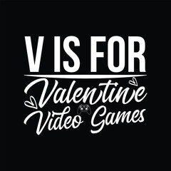 V is for valentine video games  svg design