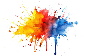 Colorful Watercolor Paint Splatter