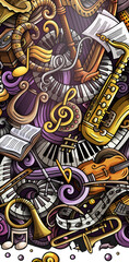 Fototapeta premium Classic music cartoon banner