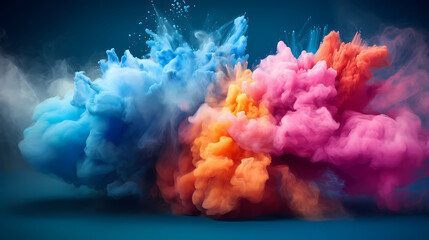 Dust explosion Holi background, indian traditional festival