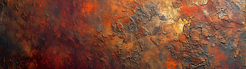 Close-Up Painting of Rusted Surface