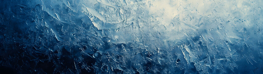 Close-Up of Frosty Window With Sky in Background - obrazy, fototapety, plakaty