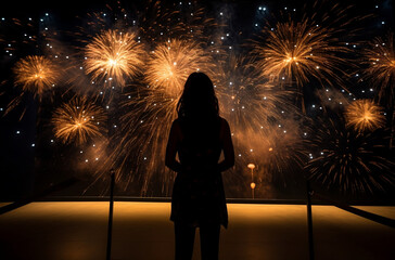 fireworks in the city ai generative art