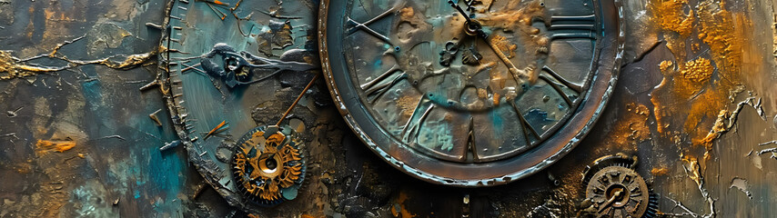 Fototapeta premium Close-Up of Clock on Building Facade