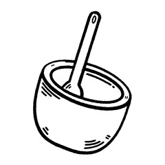 svg bakery ingredient doodle element set