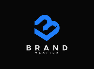 Elevate your brand identity with LB letter arrow logo design template. This logo used for minimal, modern, lb letters, b arrow letter, l letters, font, text, lettermark, typography, unique, line art