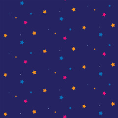 Fototapeta premium Pattern seamless background with colorful stars