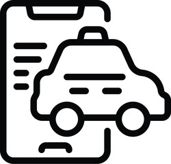 Fast app taxi service icon outline vector. Service city. Cab rider