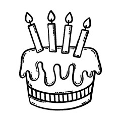 svg birthday party doodle element set