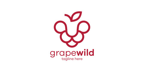 The logo design combines the shape of a tiger's head with grapes.