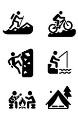 Summer Mountain Spots Icons