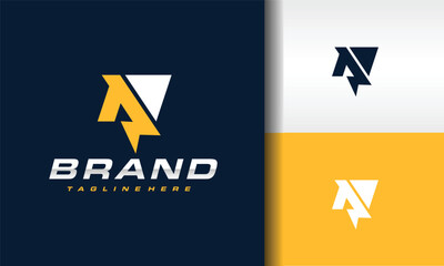 letter N yellow lightning logo