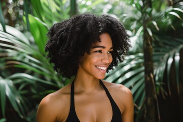 Fit Woman Promotes Healthy Living Through Body Confidence And Selfcare