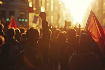 Powerful Protest Uniting People In An Unwavering Pursuit Of Their Rights - obrazy, fototapety, plakaty