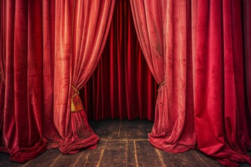 Theatre's Enchanting Atmosphere Elevated By Vibrant Red Velvet Curtains