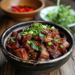 Braised Pork Belly in Traditional Clay Pot