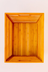 Closeup of a basket on a white background