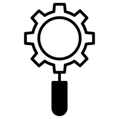 Search Settings solid glyph icon