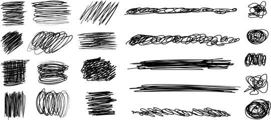 Ink scribbles, frames, graffiti marks blots dots vector illustrations Grunge Graffiti Hand Drawn Pencil Collection © Alina Nikitaeva