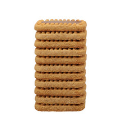 Biscuits covered in milk chocolate, isolated transparent background. png isolated.