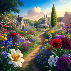 This is an illustration image based on the concept of "Flowers".