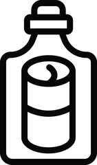 Hope mail icon outline vector. Post floating. Vacant hope sea