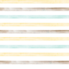 Seamless pattern with watercolor stripes