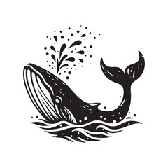 Cosmic Cetacean Elegance: A Mesmerizing Array of Whale Silhouettes Adorned in Celestial Oceanic Attire - Whale Illustration - Whale Vector
