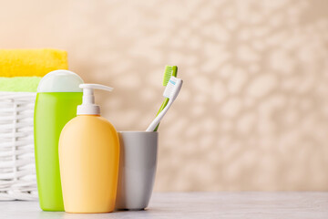 Toiletry tubes and toothbrushes