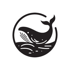 Symphony of the Deep: Whale Silhouette Set Conveying the Harmonious Underwater Melody of Oceanic Life - Whale Illustration - Whale Vector
