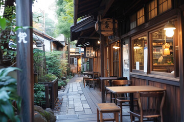 Fototapeta na wymiar Takayama is a small town in Nagano Prefecture, Japan.