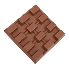 chocolate bar isolated on a transparent background. png isolated.