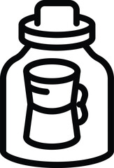 Pirate message icon outline vector. Lost mail stopper. Empty outline