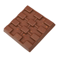 Pistachio chocolate isolated on a transparent  background. Png isolated.