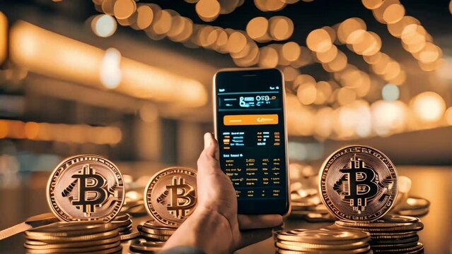 Making money on the phone, playing on exchanges, bitcoin as a digital currency, money of the future. Generative AI