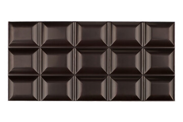 Dark chocolate bar isolated on a transparent  background. png isolated