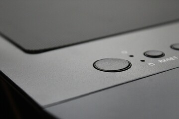Close up of a  buttons on the computer