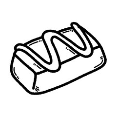 svg chocolate day doodle element set