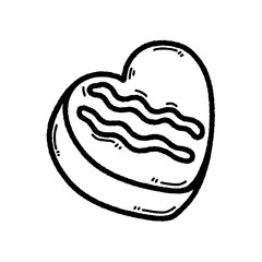 svg chocolate day doodle element set