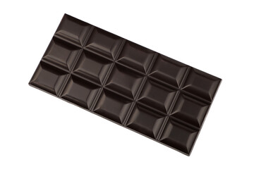 Dark chocolate bar isolated on a transparent  background. png isolated
