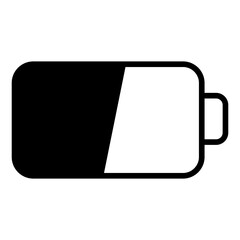 Battery solid glyph icon