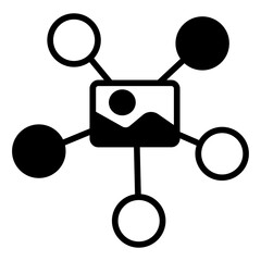 Image Network solid glyph icon