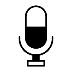 Voice solid glyph icon
