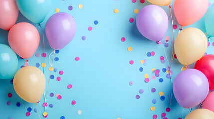 Colorful Balloons Float in the Air for a Joyful Celebration